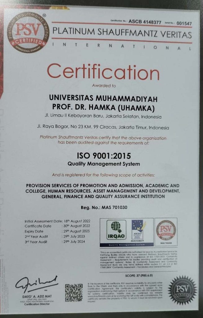 Raih ISO 9001:2015, Uhamka Tingkatkan Pelayanan Prima CirebonMU