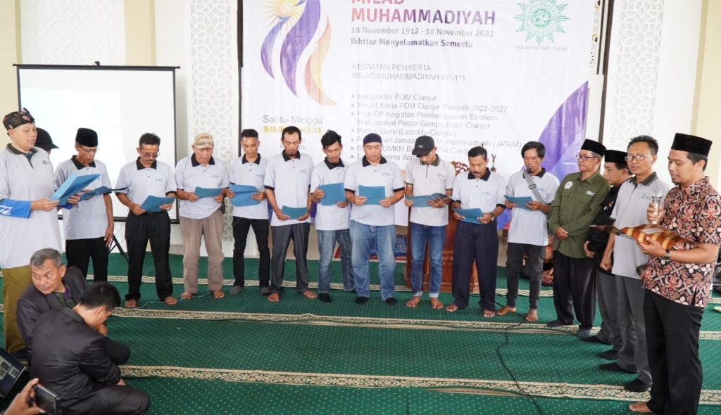 Kick Off Pemberdayaan Ekonomi Penyintas Gempa Bumi Cianjur, MPM Lantik Jatam Cianjur CirebonMU