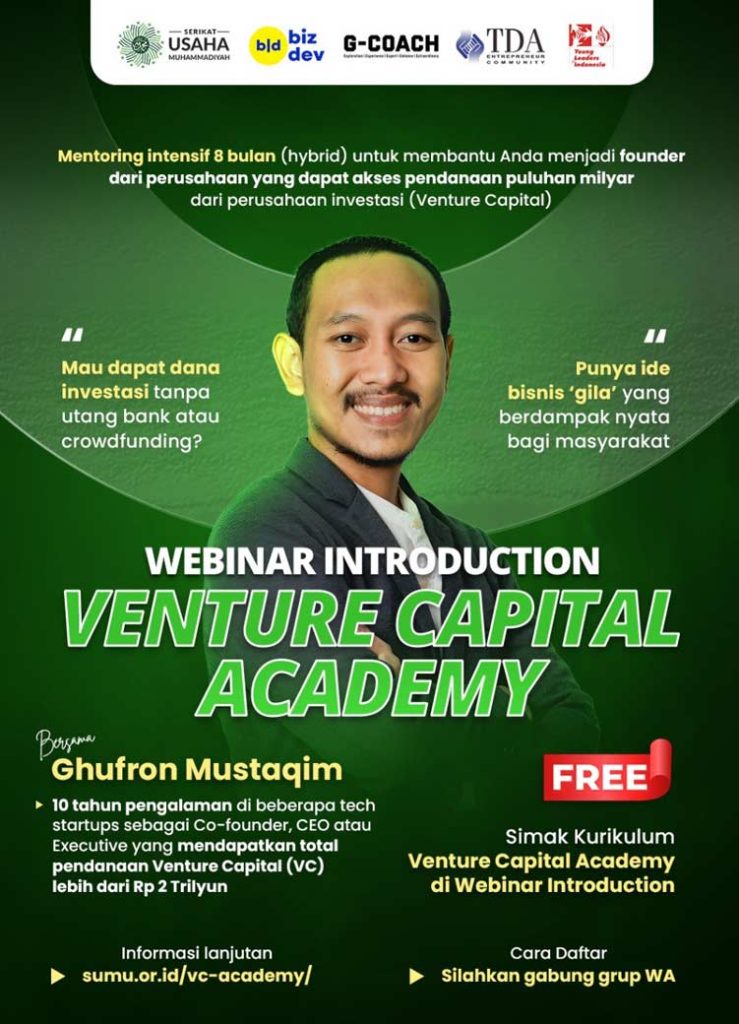 Venture Capital Academy: Program Baru SUMU Bakal Didik Kamu Jadi Founder Perusahaan yang Bisa Akses Investasi Puluhan Milyar CirebonMU